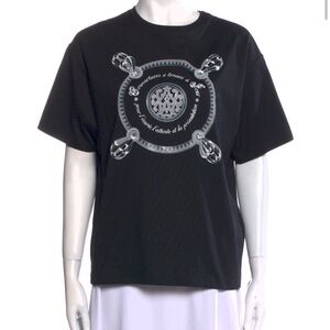 Hermes Graphic print Crew Neck T-shirt 100% Cotton Tee Size M Like New! Pristine
